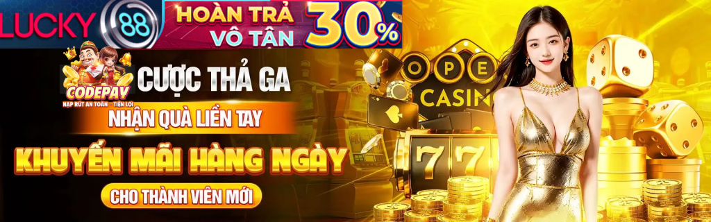 Biểu ngữ Golden Empire Game - Lucky88 cực đỉnh