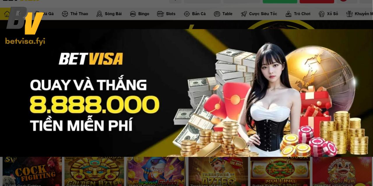 Chương trình vòng quay miễn phí nhận thưởng giá trị tại BetVisa App